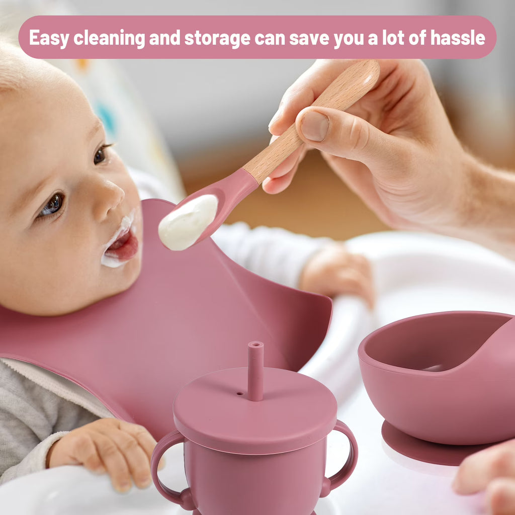 6 Piece Silicone Baby Feeding Set
