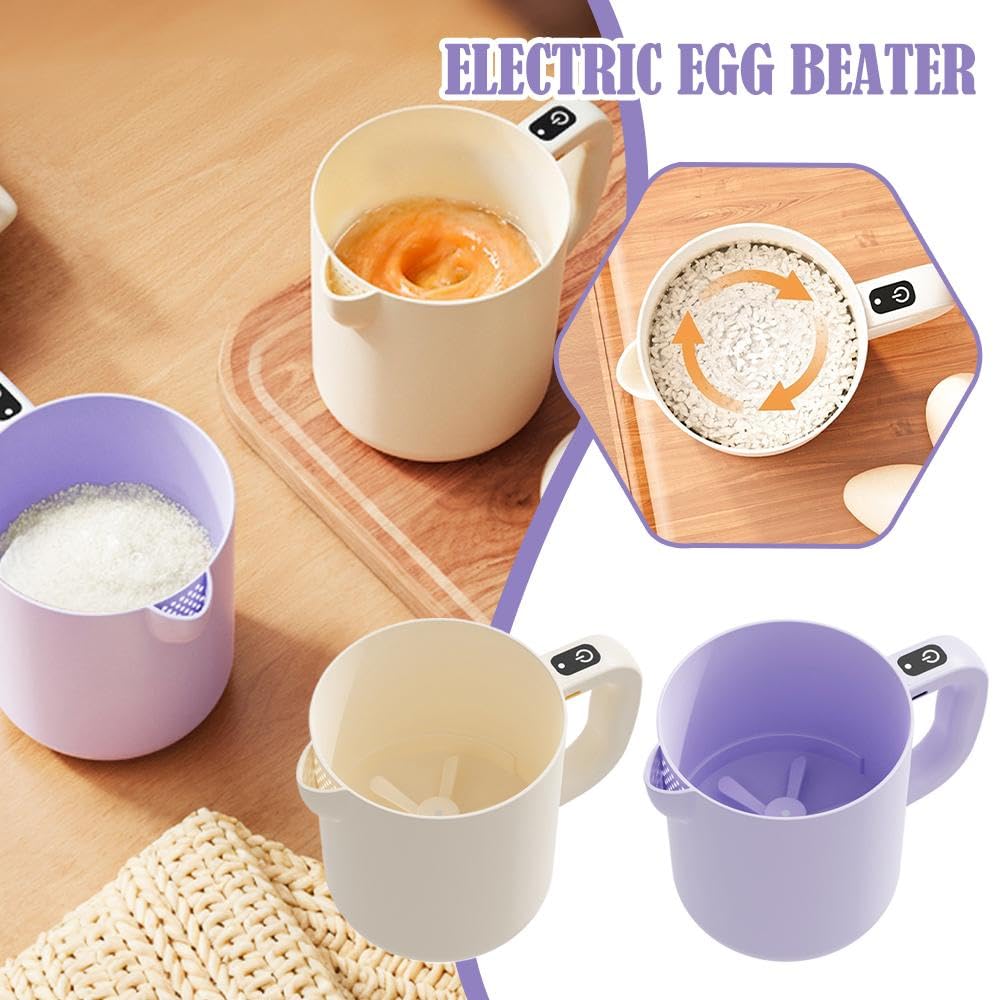 Portable Electric Mixer Bowl – Rechargeable Smart Blender &amp; Rice Washer