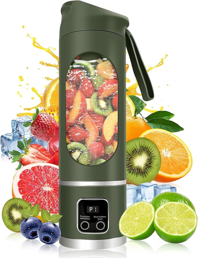 500ml Portable Personal Blender – USB-C Rechargeable Ice Crusher Smoothie Blender