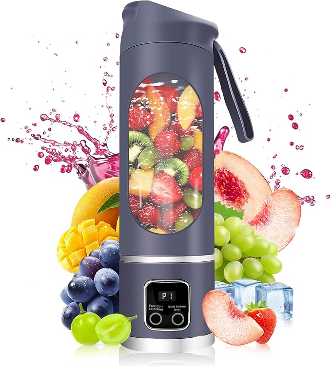 500ml Portable Personal Blender – USB-C Rechargeable Ice Crusher Smoothie Blender