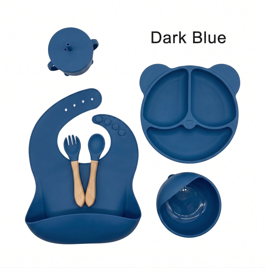 6 Piece Silicone Baby Feeding Set