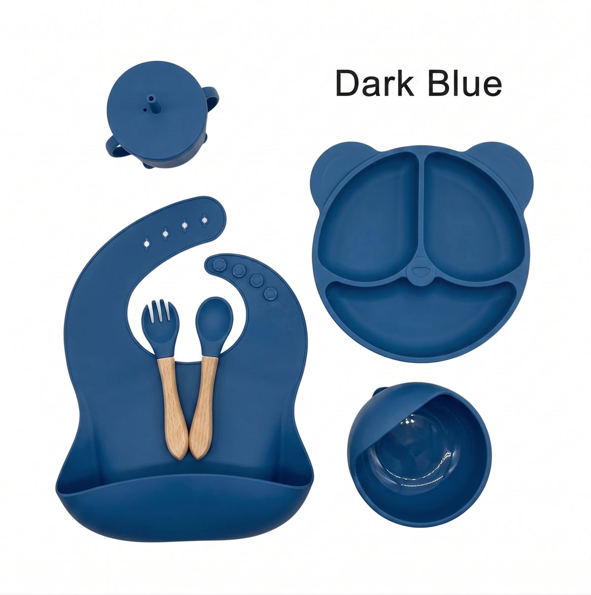 6 Piece Silicone Baby Feeding Set