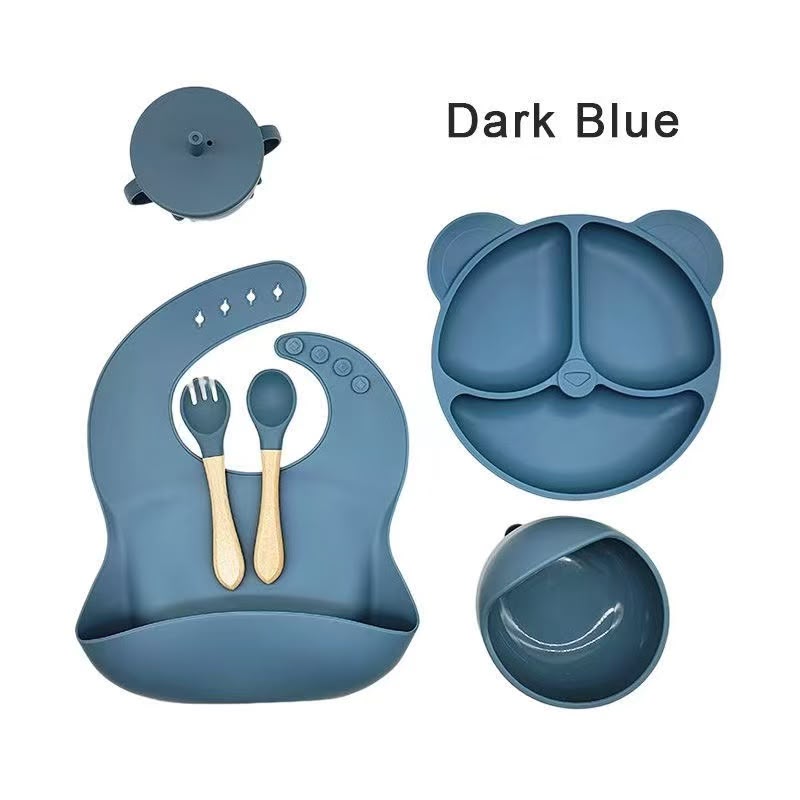 6 Piece Silicone Baby Feeding Set