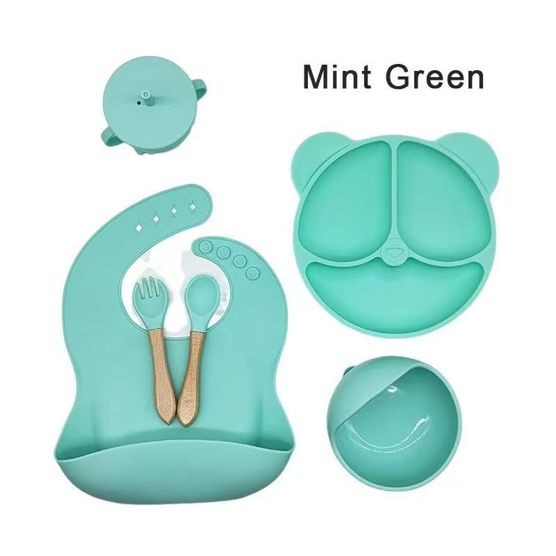 6 Piece Silicone Baby Feeding Set