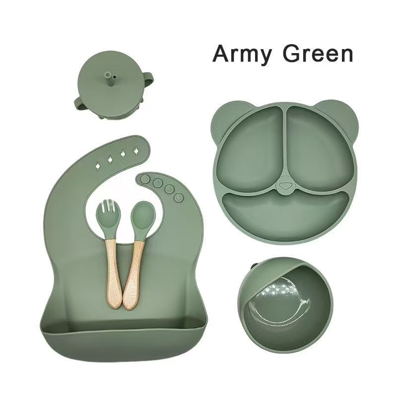 6 Piece Silicone Baby Feeding Set