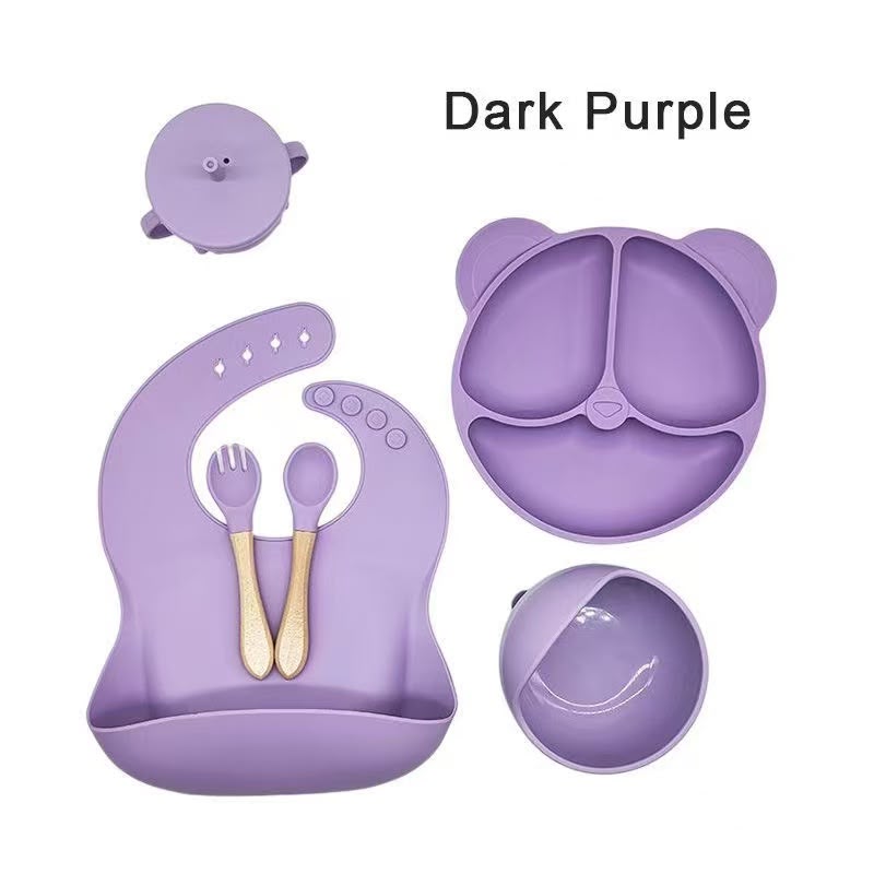 6 Piece Silicone Baby Feeding Set