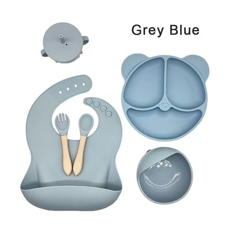 6 Piece Silicone Baby Feeding Set