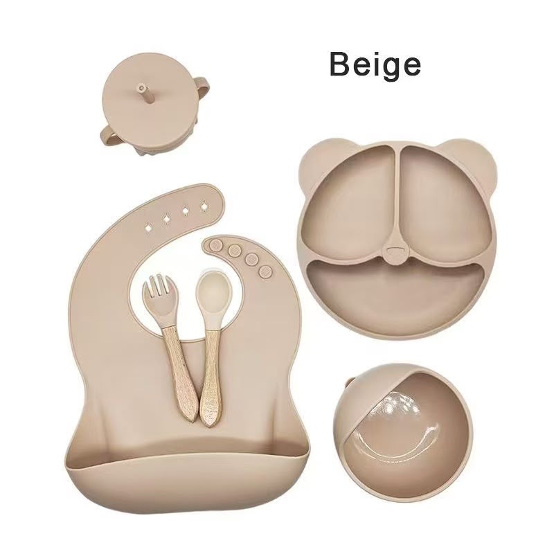 6 Piece Silicone Baby Feeding Set