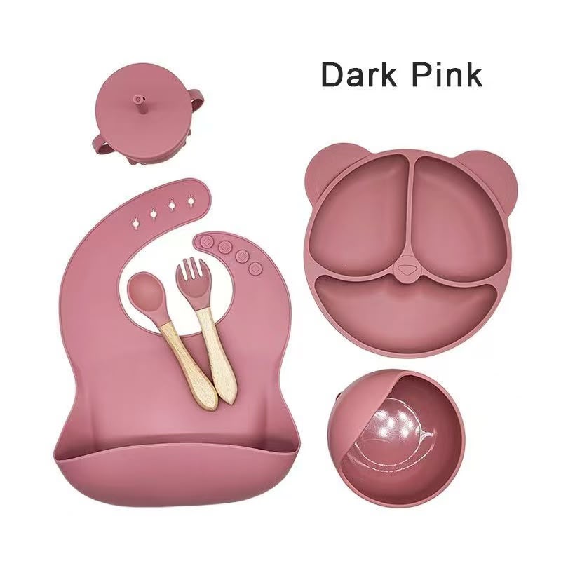 6 Piece Silicone Baby Feeding Set