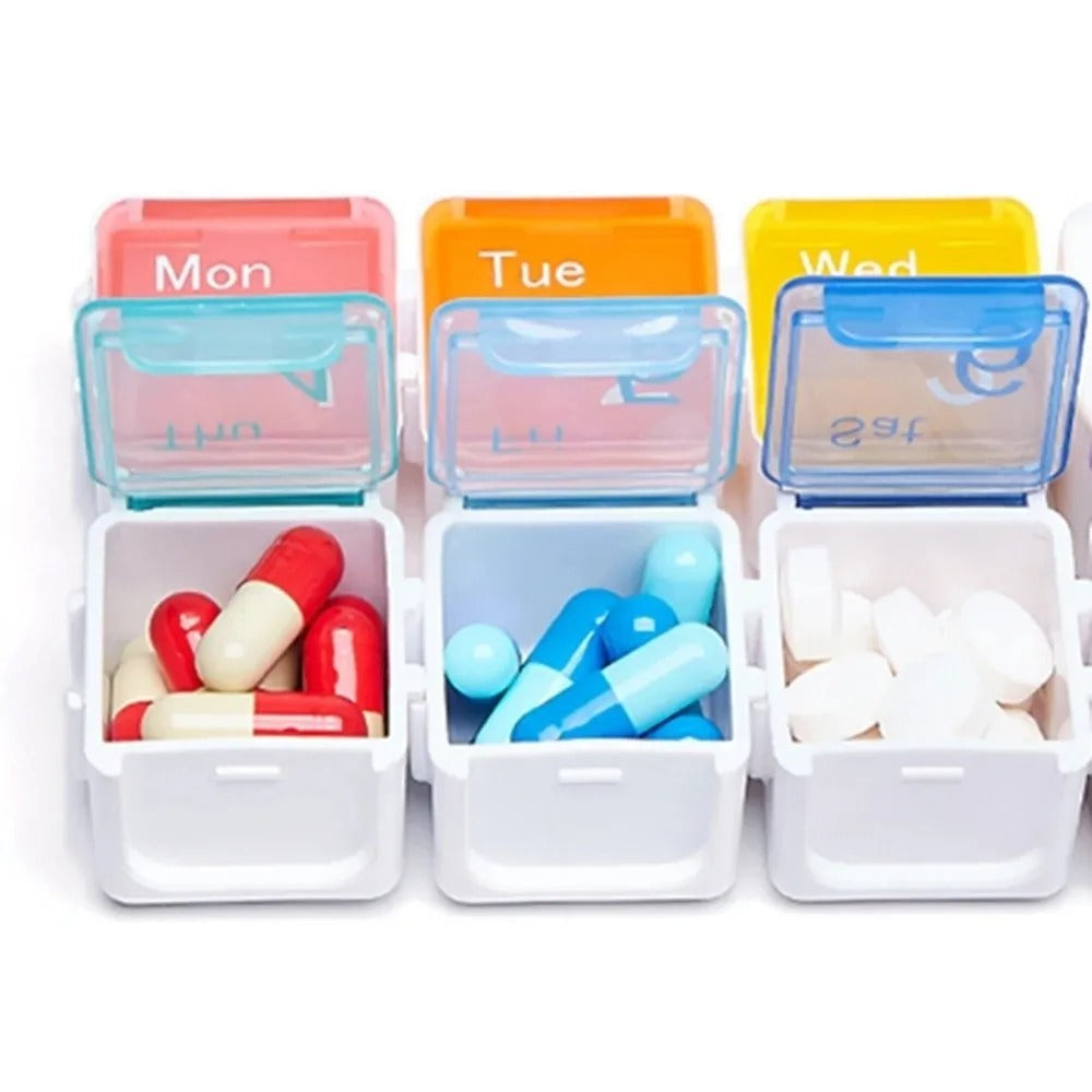 Smart Weekly Pill Organizer with Alarm Timer