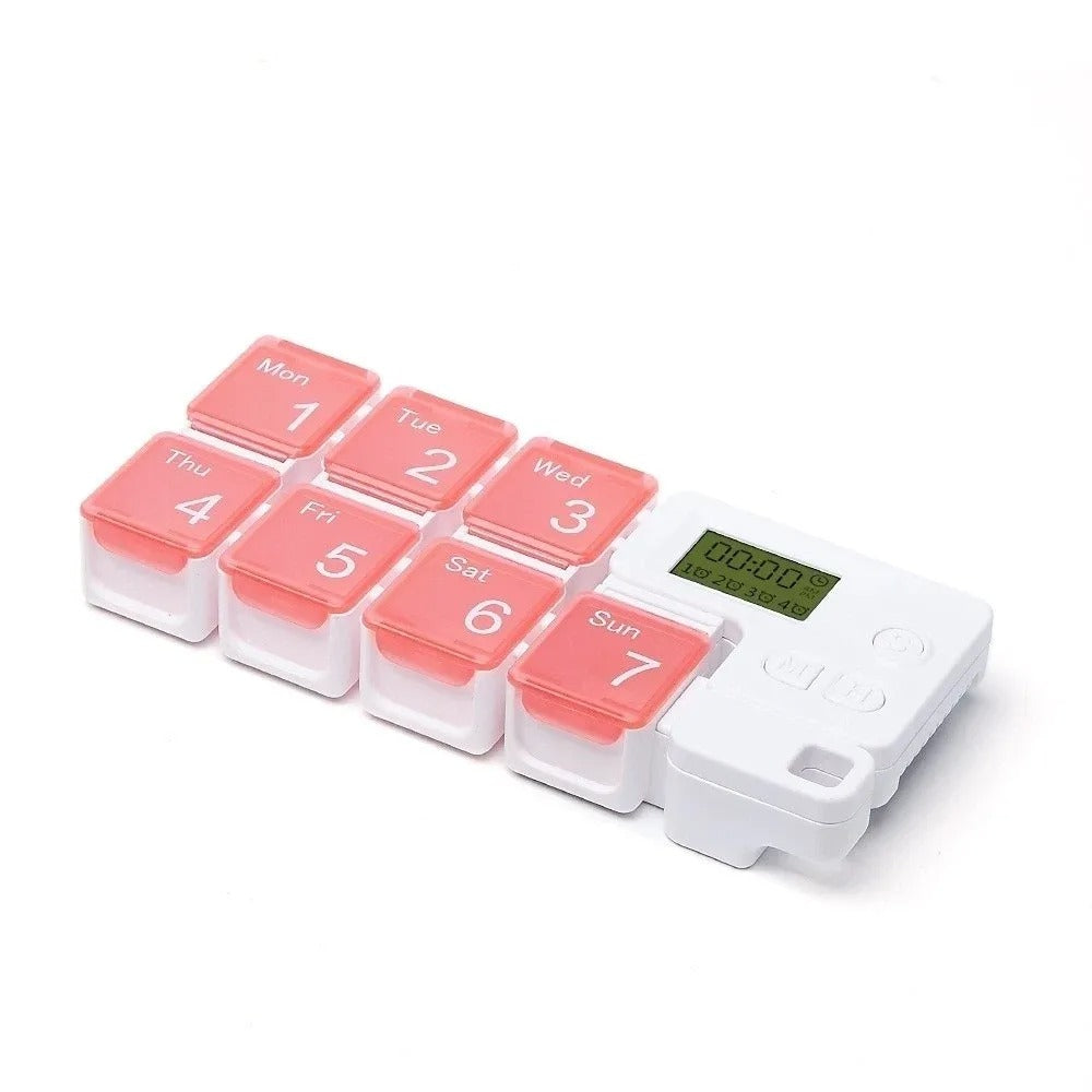 Smart Weekly Pill Organizer with Alarm Timer