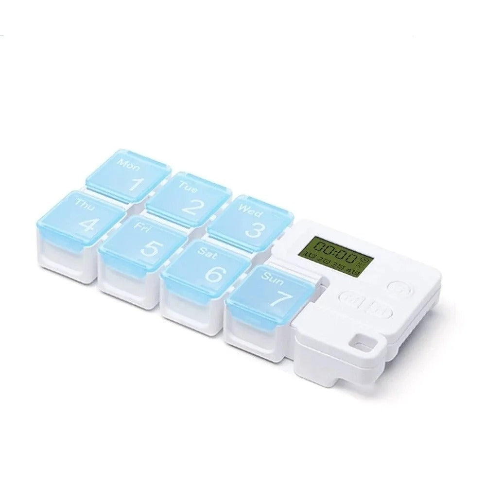 Smart Weekly Pill Organizer with Alarm Timer